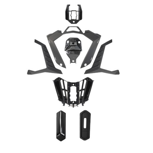 LS2 MX701 AIR VENT CHIN GLOSS BLACK