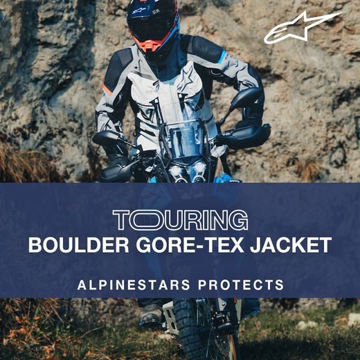 BUNDA BOULDER GORE-TEX, ALPINESTARS (TMAVÁ ŠEDÁ/SVĚTLÁ ŠEDÁ) 2026