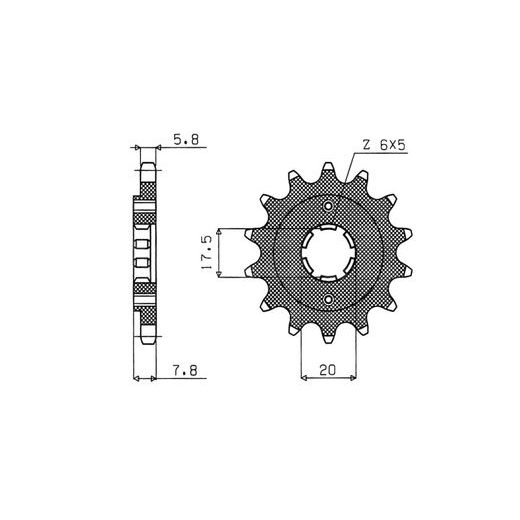 REŤAZOVÉ KOLIESKO PRE SEKUNDÁRNE REŤAZE TYPU 520, SUNSTAR (13 ZUBOV)