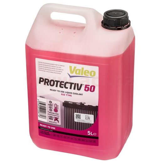 VALEO PROTECTIV ORGANIC 50 G12, 5 L (ČERVENÁ) NEMRZNOUCÍ KAPALINA PRO CHLADIČE - 50 % KONCENTRÁT PRO TEPLOTY OD -35° C DO +150° C