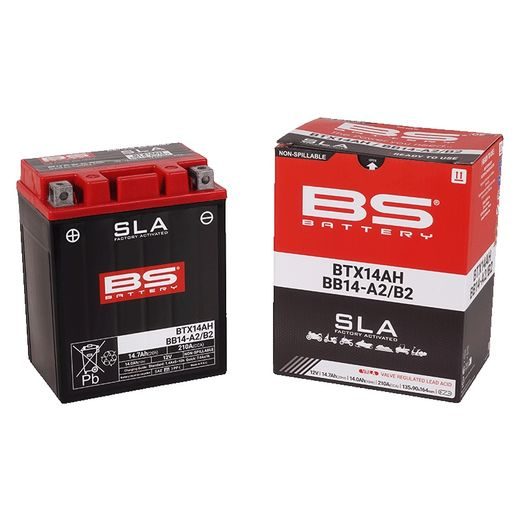 V TOVÁRNI AKTIVOVANÝ AKUMULÁTOR BS-BATTERY BTX14AH (FA) (YTX14AH (FA)) SLA