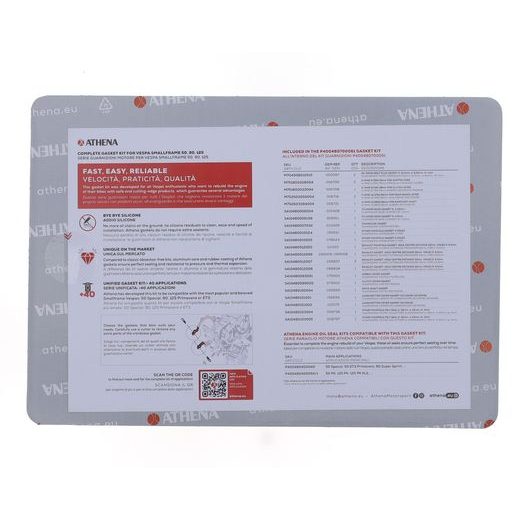 SADA TESNENIE MOTORA KOMPLETNÉ (VESPA SMALL FRAME), ATHENA