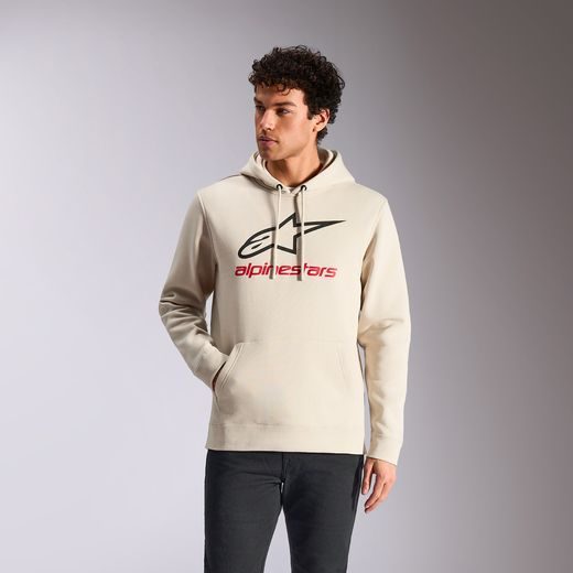 MIKINA ALWAYS HOODIE 3, ALPINESTARS (BIELA OFF WHITE/ČERNÁ/ČERVENÁ)