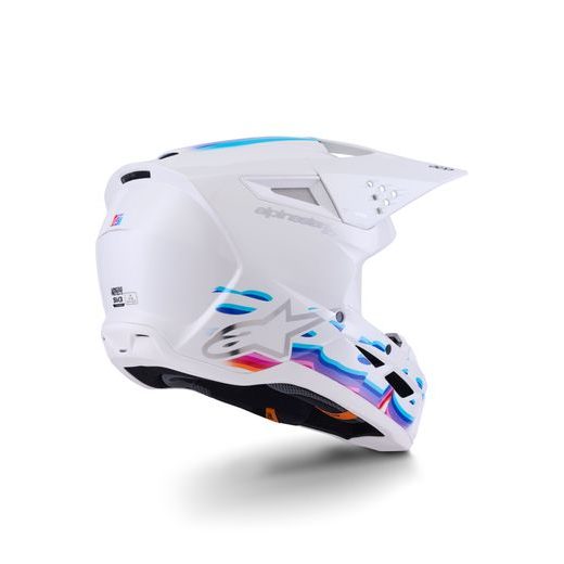 PRILBA S-M3 FORCE, ALPINESTARS (BÍLÁ/ŽLUTÁ/RŮŽOVÁ/FIALOVÁ) 2026