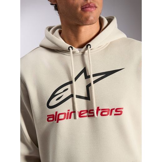 MIKINA ALWAYS HOODIE 3, ALPINESTARS (BIELA OFF WHITE/ČERNÁ/ČERVENÁ)