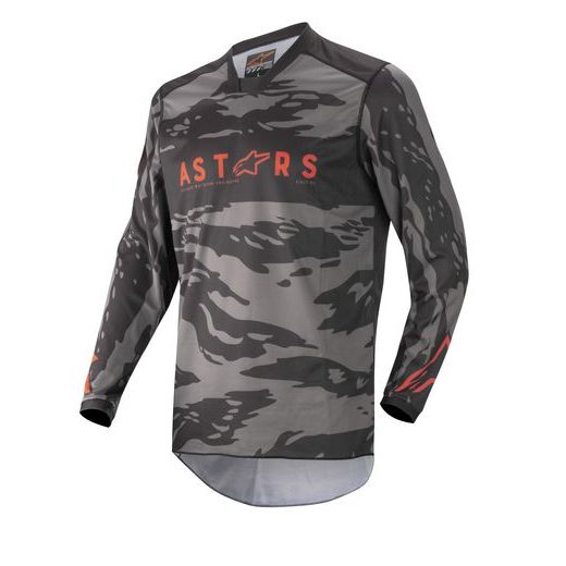 DRES RACER TACTICAL, ALPINESTARS, DETSKÉ (ČERNÁ/ŠEDÁ MASKÁČOVÁ/ČERVENÁ FLUO) 2022