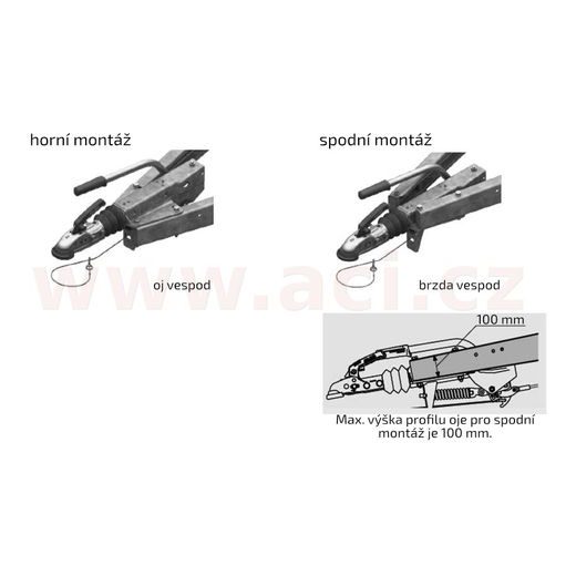 NÁJEZDOVÁ BRZDA AL-KO 251S PLUS 1500-2700 KG (UNIVERZ. MONTÁŽ) S AK270 ORIGINÁL