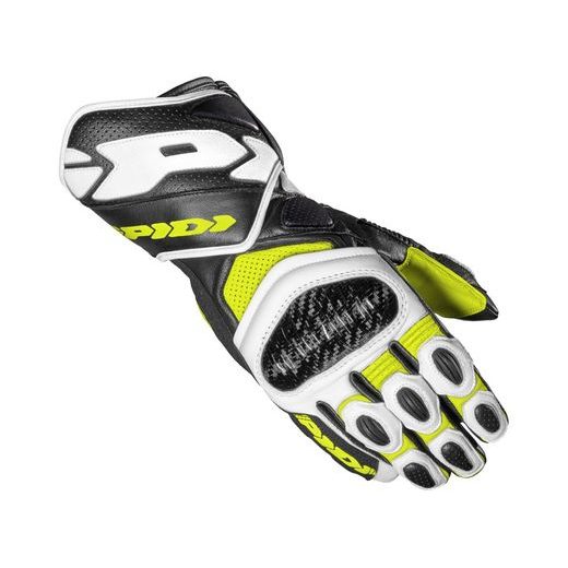 RUKAVICE CARBO 7, SPIDI (ŽLTÉ FLUO/BÍLÉ/ČERNÉ)