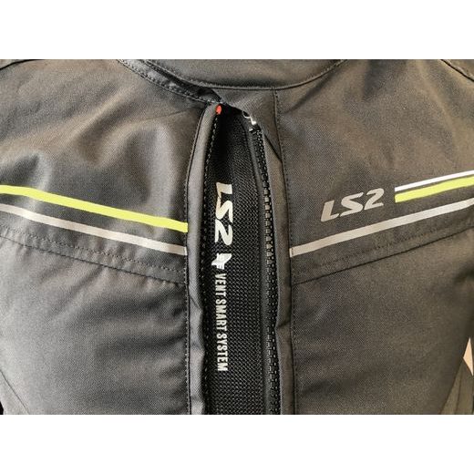 LS2 SHADOW MAN JACKET BLACK TITANIUM H-V YELLOW