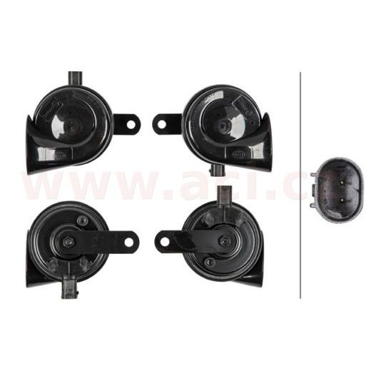 KLAKSON 12V 400HZ/500HZ 110DB 72W SADA CERNA BMW/MINI HELLA