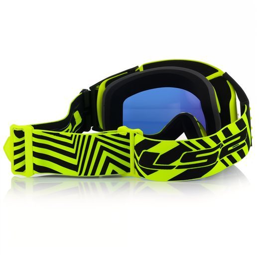 LS2 CHARGER PRO GOGGLE H-V YELLOW WITH IRIDIUM VISOR