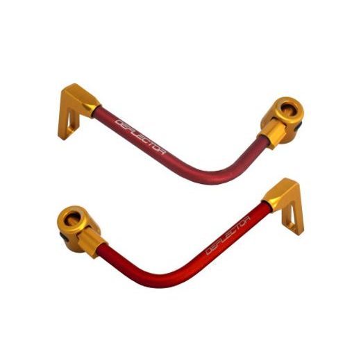 LEVER GUARD ACCOSSATO WITH RED HOSE AND JOINT RIGHT + LEFT, ALUMINIUM