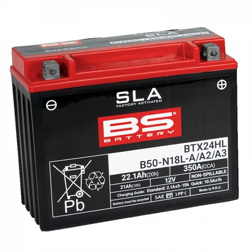 V TOVÁRNI AKTIVOVANÝ AKUMULÁTOR BS-BATTERY BTX24HL (FA) (YTX24HL (FA)) SLA