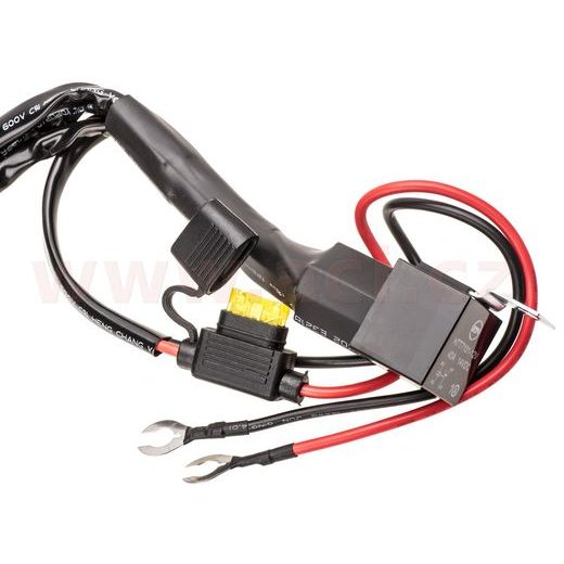 KABELÁŽ K LED PRACOVNÍM SVĚTLOMETŮM, SPÍNAČ, SPÍNACÍ RELÉ, POJISTKA, BATERIOVÁ OČKA