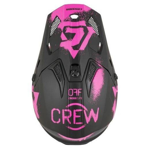 PRILBA CROSS CUP 2 CREW JUNIOR, CASSIDA, DETSKÁ (ČIERNA MATNÁ/RŮŽOVÁ FLUO) 2026