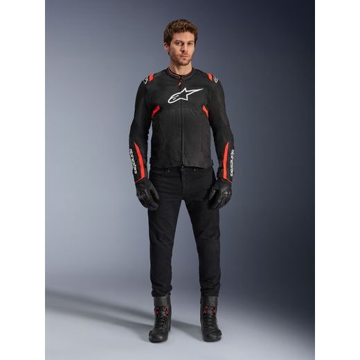 BUNDA T-SPS AIR V2, ALPINESTARS (ČERNÁ/ČERVENÁ FLUO) 2026