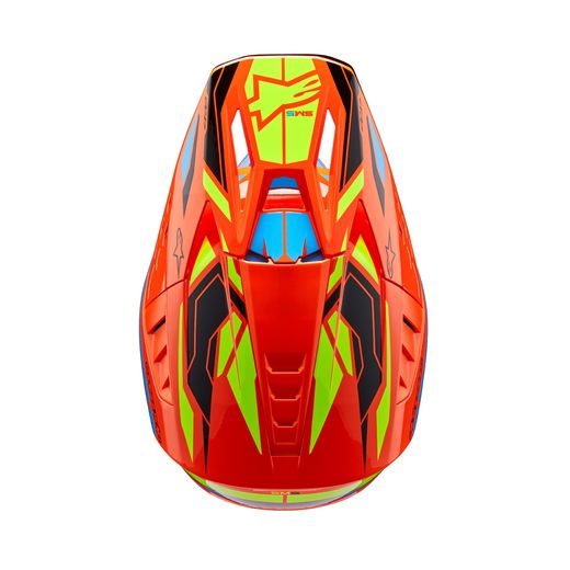 PRILBA S-M5 ACTION 2, ALPINESTARS (ORANŽOVÁ FLUO/SVĚTLE MODRÁ/ŽLUTÁ FLUO) 2026