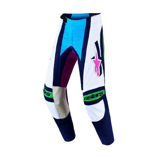 NOHAVICE TECHSTAR MAVEN, ALPINESTARS (BÍLÁ/MODRÁ/FIALOVÁ/ZELENÁ FLUO) 2027