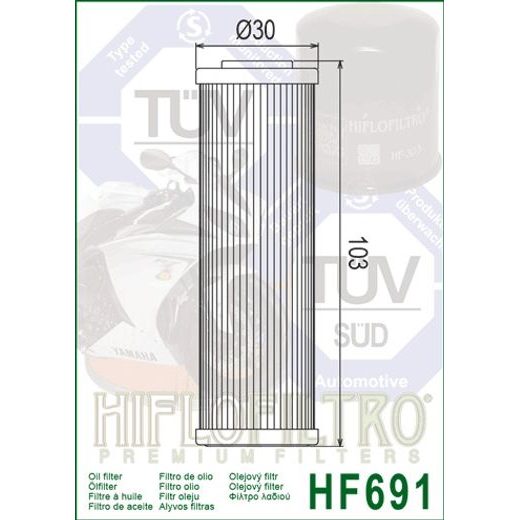 OLEJOVÝ FILTER HF691, HIFLOFILTRO
