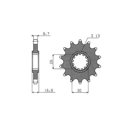 REŤAZOVÉ KOLIESKO PRE SEKUNDÁRNE REŤAZE TYPU 530, SUNSTAR (17 ZUBOV)
