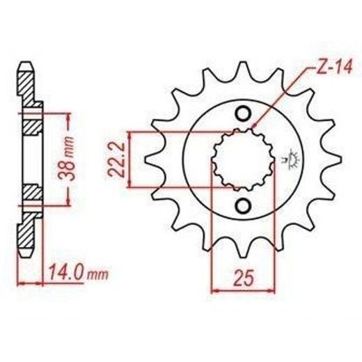 REŤAZOVÉ KOLIESKO PRE SEKUNDÁRNE REŤAZY TYPU 530, JT - ANGLICKO (15 ZUBOV)