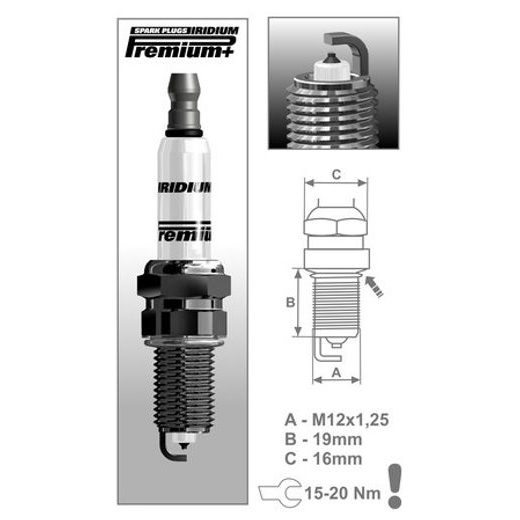 ZAPAĽOVACIE SVIEČKA P10 RAD PREMIUM IRIDIUM+, BRISK - ČESKÁ REPUBLIKA