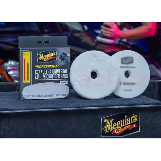 MEGUIAR'S PROFESSIONAL MICROFIBER PADS (5“) MIKROVLÁKNOVÉ LEŠTICÍ KOTÚČE, PRIEMER 5", 2 KUSY