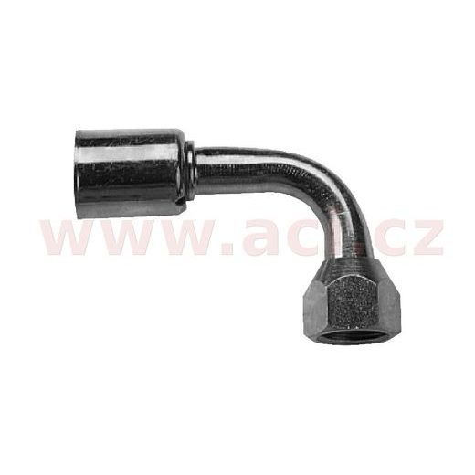 FITINKA OCEĽOVÁ NAMÁČKOVACIE S KRYTKOU O-KRÚŽK SAMEC 90° PRE HADICE G8 (10 MM) ZÁVIT UNS 3/4"