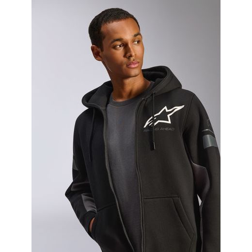 MIKINA ESEMEX HOODIE, ALPINESTARS (ČERNÁ/ŠEDÁ)