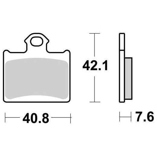 BRZDOVÉ DOŠTIČKY, BRAKING (SINTEROVÁ ZMES CM44) 2 KS V BALENIE