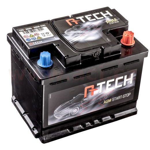 60AH AGM BATÉRIA START-STOP, 680A, PRAVÁ A-TECH AGM 242X175X190