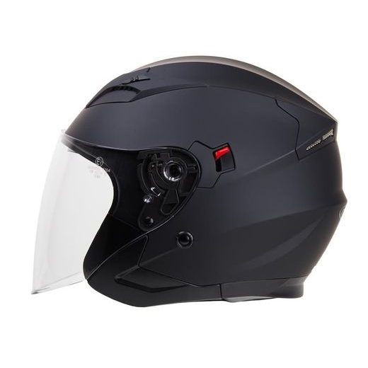 PRILBA SKÚTER OTVORENÁ MATNÁ ČIERNA