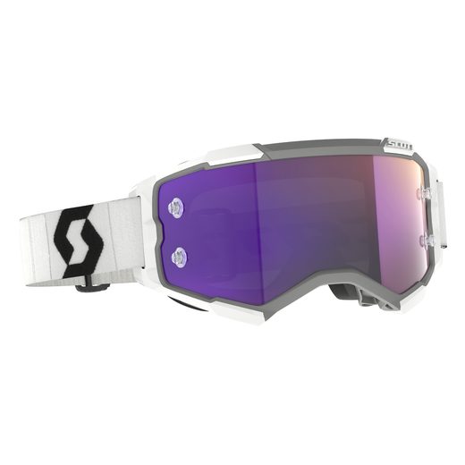 SCOTT BRÝLE FURY WHITE/BLACK PURPLE CHROME WORKS