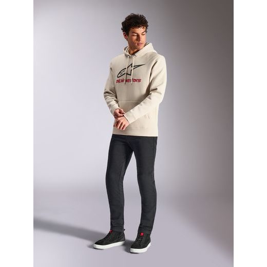 MIKINA ALWAYS HOODIE 3, ALPINESTARS (BIELA OFF WHITE/ČERNÁ/ČERVENÁ)