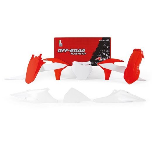 SADA PLASTOV KTM, RTECH (ORANŽOVO-BIELA, 6 DIELOV)