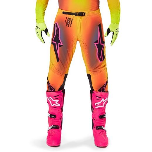 NOHAVICE SUPERTECH LIPAN, ALPINESTARS (ŽLUTÁ/RŮŽOVÁ) 2025