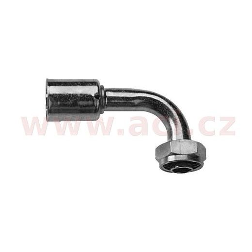 FITINKA OCEĽOVÁ NAMAČKÁVACIA S KRYTKOU ROTALOCK SAMICA 90° PRE HADICE G8 (10 MM) ZÁVIT UNS 2B 1"