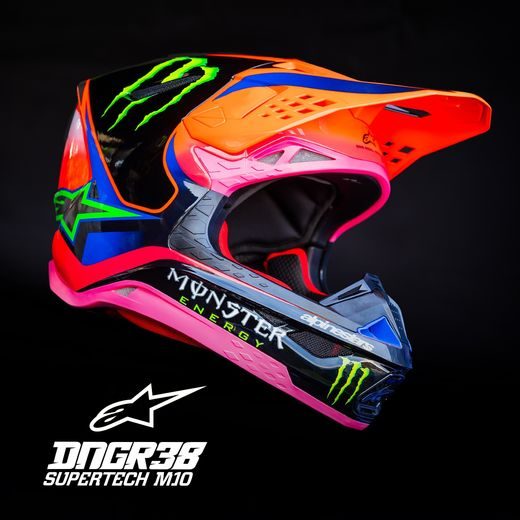 PRILBA SUPERTECH S-M10 EDÍCIA HAIDEN DEEGAN, ALPINESTARS (ORANŽOVÁ FLUO/FIALOVÁ/RŮŽOVÁ/ZELENÁ) 2026