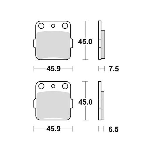 BRZDOVÉ DOŠTIČKY, BRAKING (SEMI-METALICKÁ ZMES SM1) 2 KS V BALENIE