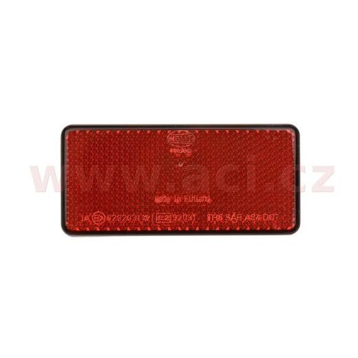 ODRAZKA ČERVENÁ OBDÉLNÍKOVÁ 94X44 MM SAMOLEPÍCÍ HELLA