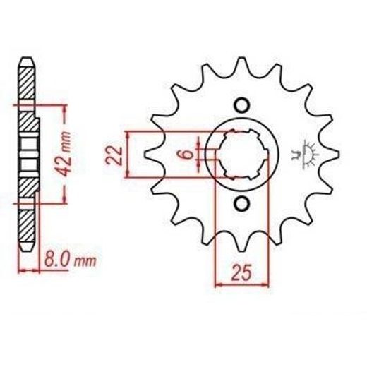 REŤAZOVÉ KOLIESKO PRE SEKUNDÁRNE REŤAZY TYPU 520, JT - ANGLICKO (13 ZUBOV)