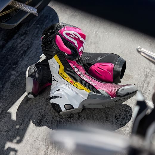 TOPÁNKY SUPERTECH R, ALPINESTARS (ČERNÁ/BÍLÁ/RŮŽOVÁ/ŽLUTÁ) 2026