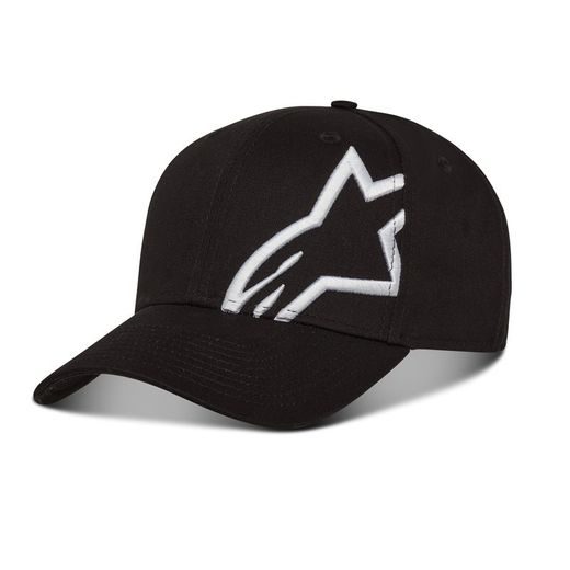 ŠILTOVKA CORP SNAP 2 HAT, ALPINESTARS (ČERNÁ/BÍLÁ)