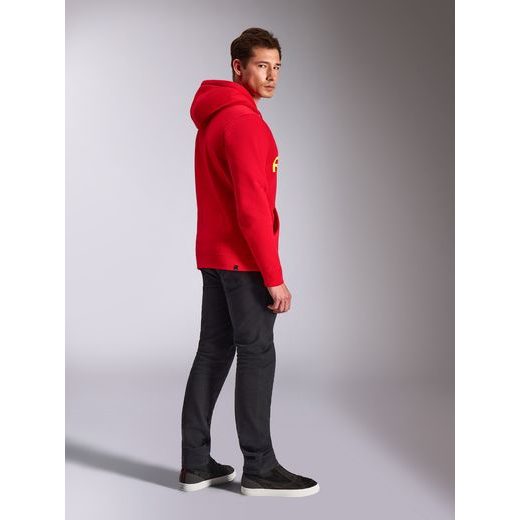 MIKINA RIDE HOODIE 3, ALPINESTARS (ČERVENÁ/ŽLUTÁ FLUO/ČERNÁ)