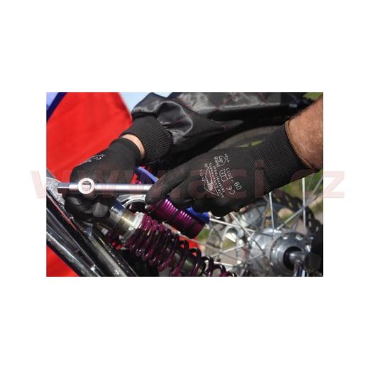 PRACOVNÍ RUKAVICE NYLON ČERNÉ (SADA 12 PÁRŮ)