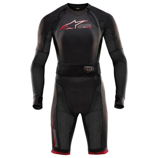 AIRBAGOVÁ VESTA TECH-AIR®10 SYSTEM, ALPINESTARS (ČERNÁ/ČERVENÁ/ŠEDÁ)