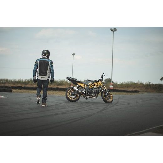 BUNDA DAKAR D2D AIR, OXFORD (STŘÍBRNÁ/MODRÁ/FLUO)