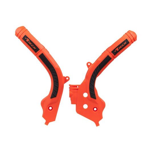 PROTEKTORY RÁMU KTM, RTECH (SADA, ORANŽOVO-ČIERNE)
