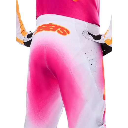 NOHAVICE SUPERTECH LIMITOVANÁ EDÍCIA MIG, ALPINESTARS (RUŽOVÁ FLUO/BÍLÁ/ORANŽOVÁ) 2025