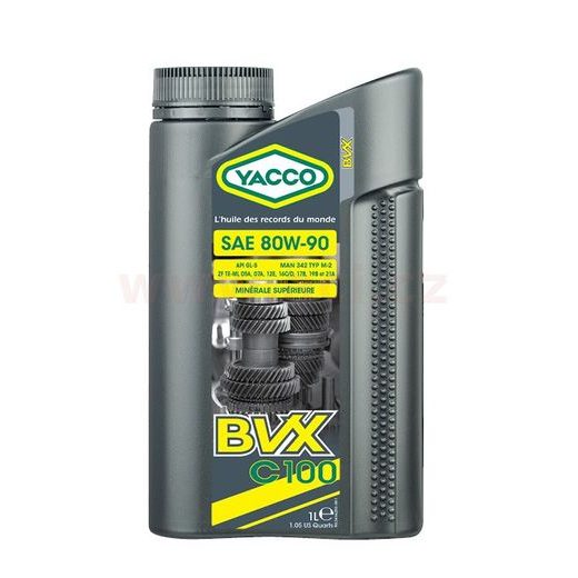YACCO PREVODOVÝ OLEJ MINERÁLNE BVX C 100 80W90 1L